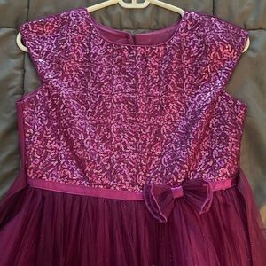 Jona Michelle Glittering Magenta Kids Dress